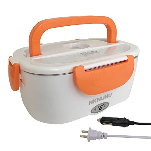 NKNUNU 1.5L Portable Electric Lunch Box Food Warmer Heating Storage with 304 Food-Grade