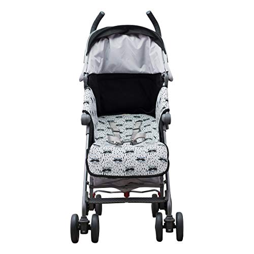 JYOKO KIDS Mata do wózków dziecięcych Kompatybilny z Maclaren Quest, Techno, Triumph, XT, 100% Bawełna (Raccoon)