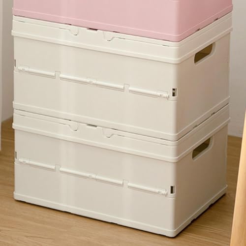 Bac de rangement empilable et pliable cube avec couvercle pour vêtements - 4