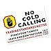 Price comparison product image 1 x HAND Design No Cold Calling Salesman Callers Warning House Sticker Trading Standards 130x87mm Self Adhesive Vinyl Door or External Window Sign JM4