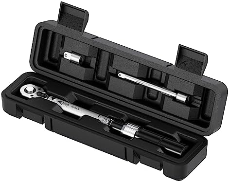 AEROFORCE 1/4-inch 3Pcs Drive Click Torque Wrench Set๏ผ4-20 Lb.ft/5.4-27.2 Nm๏ผ,Dual-Direction Reversible 1/4" Bike Torque Wrench