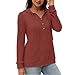 Kenhansion Womens Long Sleeve Sweaters Fashion Fall Pullover Hoodies Casual Sweatshirts Outfits Winter Clothes with Pocekts (Wine Red,Small)