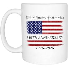 Rogue River Tactical 250th Anniversary America Years Patriotic USA Flag Funny Coffee Mug Novelty Cup Gift 1776-2026