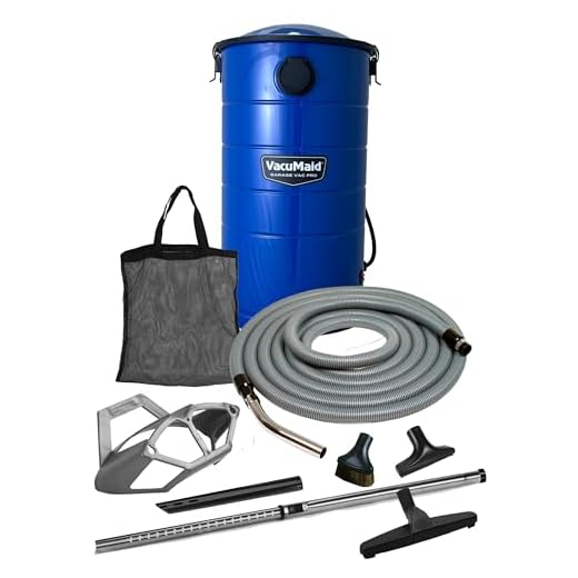 VacuMaid GV50BPRO Professional Wall Mounted Garage and Car Vacuum with 50 ft. Hose and Tools