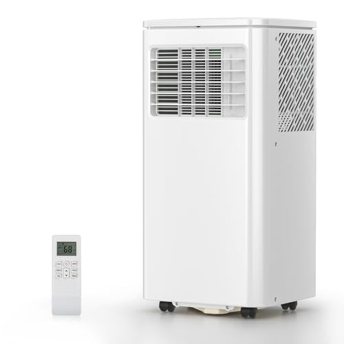 3-in-1 Portable Air Conditioners,10000BTU Portable AC Units Cools 450 Sq.Ft. with 24H Timer Remote Control,Easy Install Kit for Bedroom, Office, Dorm