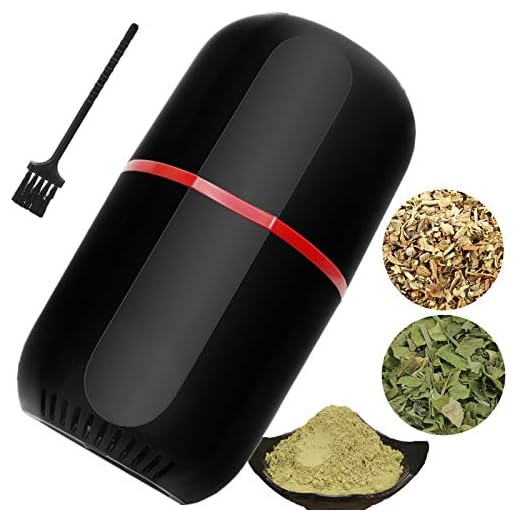 Herb Grinder Electric, Turimon Large Herbal/Coffee Grinders/Mill/Crusher for Spice and Herbs With Cleaning Brush - Black - 4.2 oz Capacity