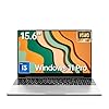 2026 Latest 15.6» Laptop Win 11 Pro, 1080p FHD IPS Display, 8GB RAM 256GB SSD, Intel Processor 6500Y(3.4GHz), Backlit Keyboard, Fingerprint, Webcam, USB 3.2Gen1, WiFi5, BT5, Mini-HDMI, TF Card Slot