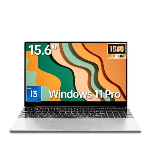 Image of 2026 15.6'' Laptop Win 11 Pro, Intel Processor 6500Y(3.4GHz), 4GB RAM 128GB SSD, 1080p FHD IPS Display, Backlit Keyboard, Fingerprint, Webcam, USB 3.2 Gen1, WiFi5, Mini-HDMI, TF Card Slot