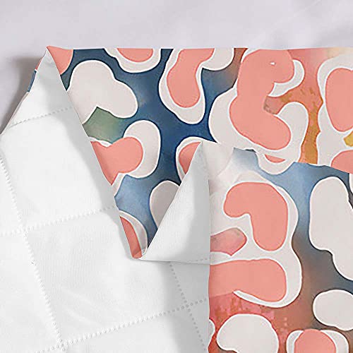 Jeté de lit matelassé 230x280 couverture courtepointe léopard corail