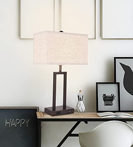 Ruiever Square Lampshades Set Of 2, Linen Lampshades L12.6"X W6.7" X H8.07" High, Easy Assembly Replacement Fabric Lampshades For Table Lamps Floor Lamps, Beige Color Lampshade,Spider Fitter #TOP3