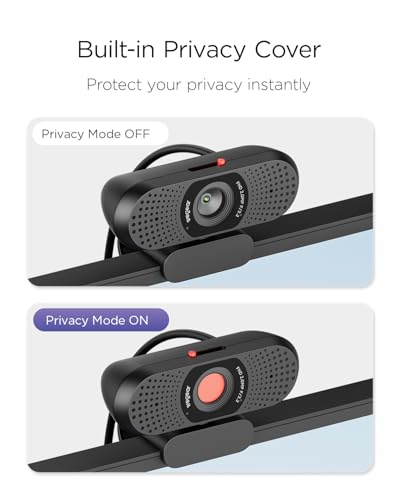 1080P WeGear C100 Webcam w/ Dual Mics & Privacy Cover - image 6