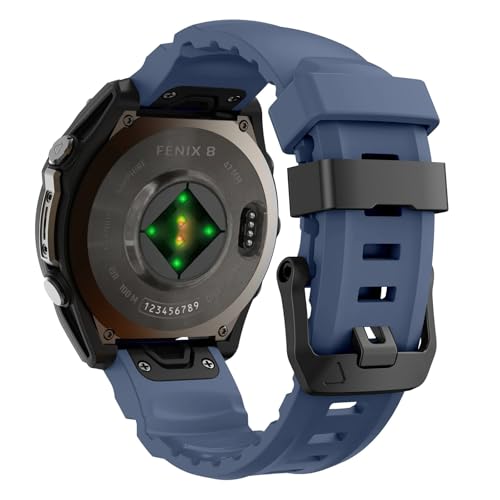 [�����ȓX] 22 26mm �X�|�[�c�X�g���b�v �ɓK��Garmin Fenix 8 6 5 7 7X PRO 6X 3 3hr 6x PRO Forerunner 965 �Ή� �t���L�V�u�� �\�t�g �V���R�� �X�g���b�v �����Y(Ocean Blue,2