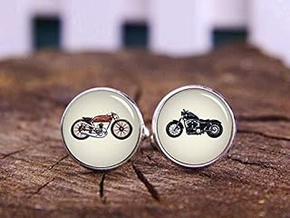 Death Devil アートピクチャーカフリンクス カスタムバイクカフスボタン モトロゴカフスボタン モーターロゴカフスボタン メンズギフト 新郎付き添い人ギフト 愛のギフト