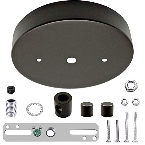 Chandelier Canopy Kit, ECUDIS 5 1/8 Ceiling Lighting Modern Steel Canopy Kit Light Fixture Cover Plate with Hardware for Pendant Lighting Fixtures (Oil Rubbed Bronze)