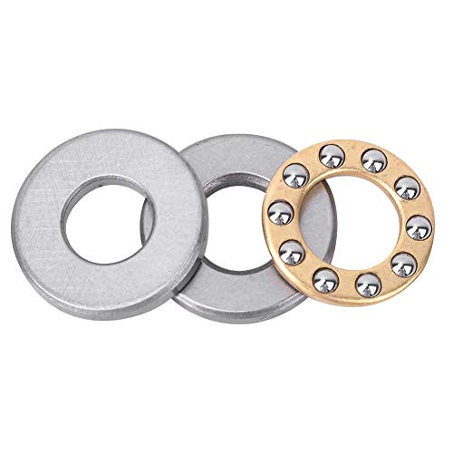 Rodamientos Axiales de Bolas de Empuje En Miniatura de 10 Piezas de Acero Plano de Alta Precisión Para Fabricación de Maquinaria, Instalación y Mantenimiento de Equipos(F10-18M 10 * 18 * 5.5mm)