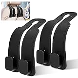2 ganchos dobles para asiento de coche, ganchos de almacenamiento para coche, ganchos dobles para asiento de coche, ganchos de almacenamiento para asiento de coche, ganchos para reposacabezas de