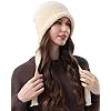Gorro de invierno para mujer, gorro para mujer con lazos para ajustar, sombrero de invierno para mujer para clima frío
