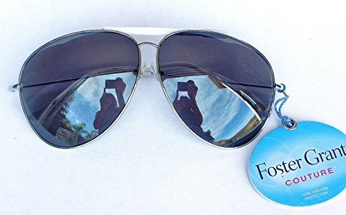 (2 Pack) Foster Grant Womens Aviator Sunglasses (1268) 100% UVA & UVB + Free Bonus Microsuede Cleaning Cloth