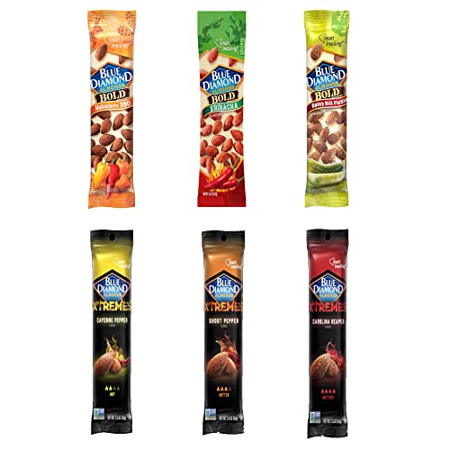 Blue Diamond Almonds Flavored Almonds Variety 6 Pack And Snak Club Tajin Candy Mega 8 Variety Pack- 4 Flavors Of Tajin Candy Rings And 4 Flavors Of Tajin Nuts Bundles #TOP1