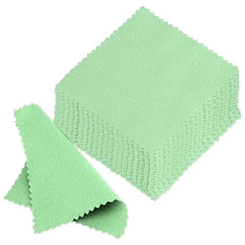 PLABBDPL 100 Uds paño de limpieza de joyas paño de pulido, para plata de ley oro platino, para plata de ley, oro, platino, verde