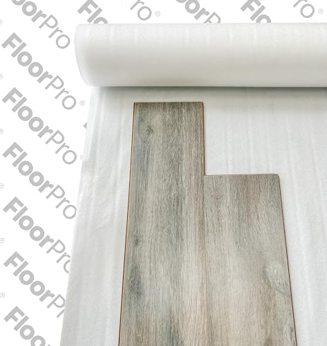 Smoothfit 2mm White Underlay Acoustic and Insulation Underlay for Wood or Laminate Flooring Foil Damp Proof Moisture Membrane Underlayment (1metres x 7.5metres (3ft 3" x 24ft 6"))