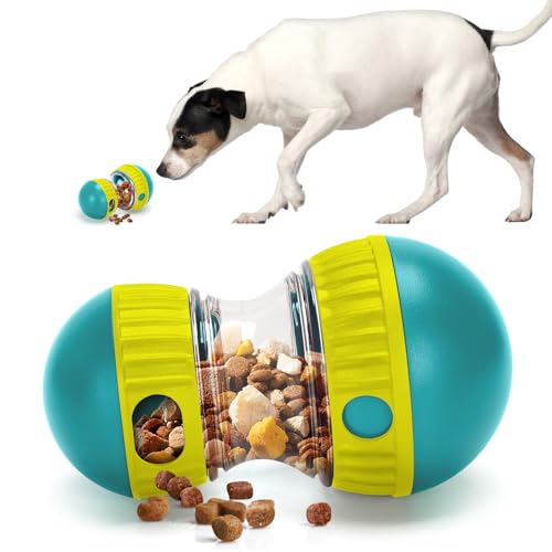 YECERCAN Dog Treat Toy, Interactive Treat Dispensing Dog Toys, Adjustable and Durable Dog Puzzle Toy for Small/Medium/Large Breed Dogs to Keep Them Busy (Green)