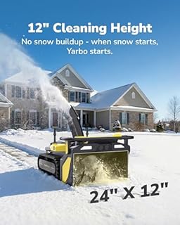 YARBO Snow Blower Robot with Modular Design, 24/7 Autonomous 2-Stage Electric Snowblower Cordless with 6-40ft Throwing Distance, 12" Intake Height, 24" Cleaning Width, AI Multi-Zone Mapping & RTK GPS