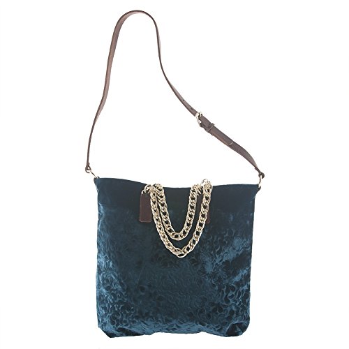 Sac à main Briosa Florinda en velours bleu fait main en Italie