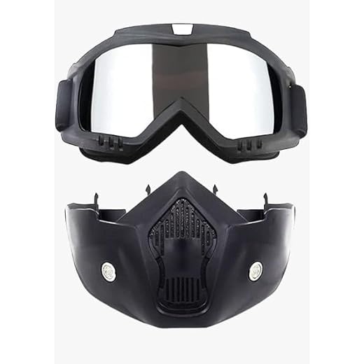 Motorcycle Detachable Mask Goggles