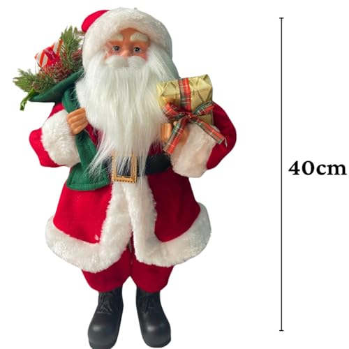 Boneco Brinquedo Papai Noel Decorativo Enfeite Pres ente de Natal 40 cm Para Colocar na Casa Natalin
