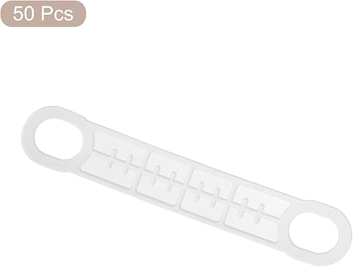 Miniatura 8 de uxcell 24 tiras adhesivas de silicona antideslizantes para colgar ropa para perchas de madera y plástico, lechoso (4.65 x 0.79 pulgadas)