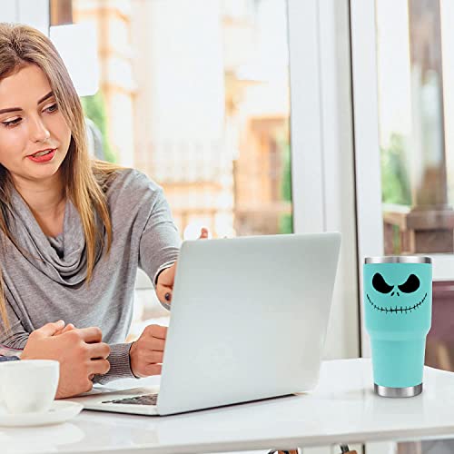 Glass Bag Stainless Steel Three-Layer Insulation Cute Jack Skellington Cup 30 Oz Tumbler With Lid And Straws Travel Mugs Funny Coffee Tea Cups For Menwomen Boyfriend Gifts #TOP4