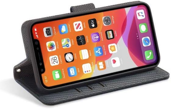 SafeSleeve EMF Blocker for Cell Phone, Detachable iPhone 17 Pro Max Leather Case - Black - Image 4