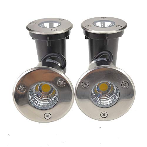 Quans 3W Watt 12V 24V Dc Ac Low Voltage In Ground Well Outdoor Led Light, In-Ground Landscape Lighting Spotlight For Deck, Step, Pathway, Driveway, Garden, Yard, Patio (Warm White, 4 Pack) #TOP21