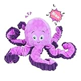 Dog Toys Squeaky, Interactive Plush Stuffed Octopus Tug of War Toy, Puppy Teething Pet Toy for Small Medium Large Dogs to Keep Them Busy