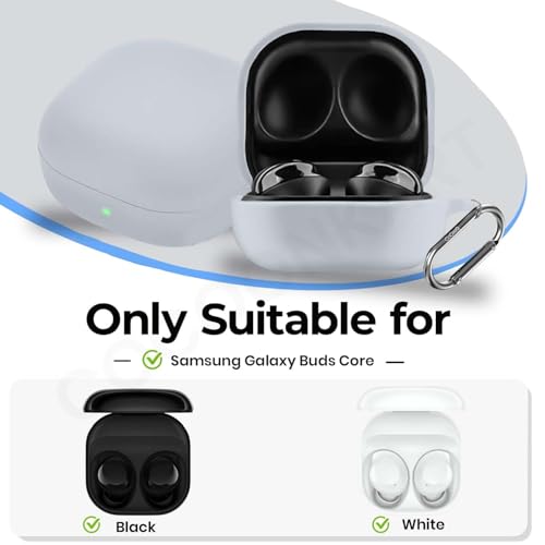 Image of Soft Silicone Case Cover Compatible with Samsung Galaxy Buds Core (2025) (Grey)