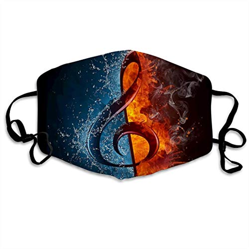 Preisvergleich Produktbild 352 Mundschutzmaske mit Musiknoten, waschbar und wiederverwendbar, Einheitsgröße
