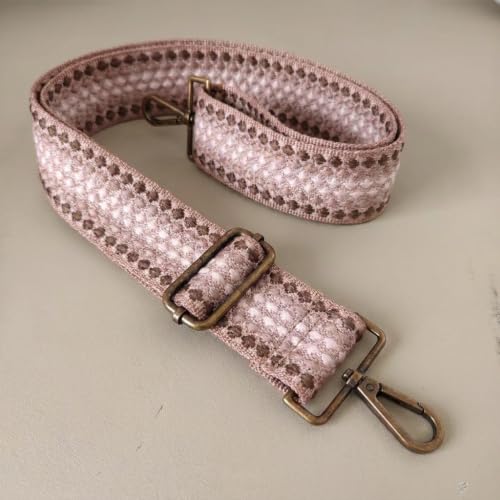 Image of Flower Purse Strap Replacement Embroidery Crossbody Shoulder Strap for Handbag Canvas Purse Extender Accessories