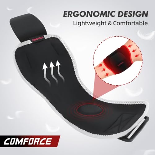 COMFORCE Calf Brace for Sciatica Pain Relief, Compression Sciatic Nerve Ease Brace with Wider Pressure Pad, Acupressure Calf Wrap Lower Leg Sleeve for Men Women, Cramps, Varicose Vein(10″-21″) - Image 4