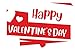 JINTORA - Autocollant - Happy Valentine - Homme et Femme - Autocollant en Vinyle imprimé pour Voiture, classeur, Moto, vélo, Mur, Porte, réfrigérateur, etc. - 144x99 mm