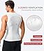 Nebility Compression Shirt Men Workout Tank Tops Sleeveless Compression Vest for Men Muscle Athletic Tank Top White, X-Large