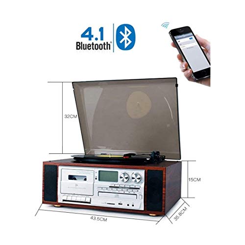 WSMLA Record Player, Valise Bluetooth Turntable for Disque Vinyle, 3 Vitesses Turntable et CD Radio Bande Radio Audio - Les Beatles, Paul McCartney, John Lennon, RIngo Starr, George Harrison WSMLA Record Player, Valise Bluetooth Turntable for Disque Vinyle, 3 Vitesses Turntable et CD Radio Bande Radio Audio – Image 3