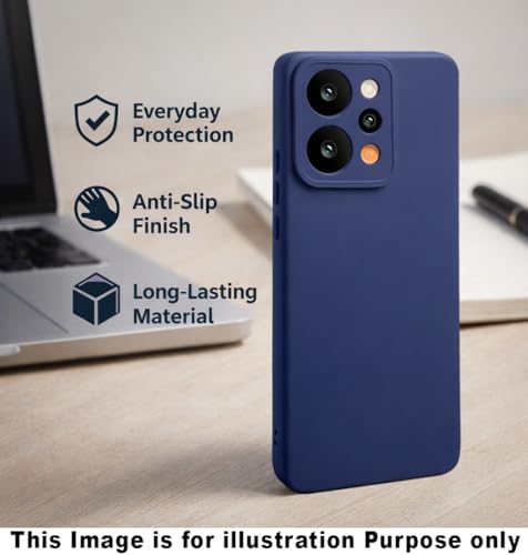 Image of Liquid Silicone Back Cover Case for OnePlus Nord CE6 Lite 5G | Soft Micro-Fibre Inside | Camera Protection Bump | Shockproof Back Cover Case for OnePlus Nord CE6 Lite 5G (Blue)