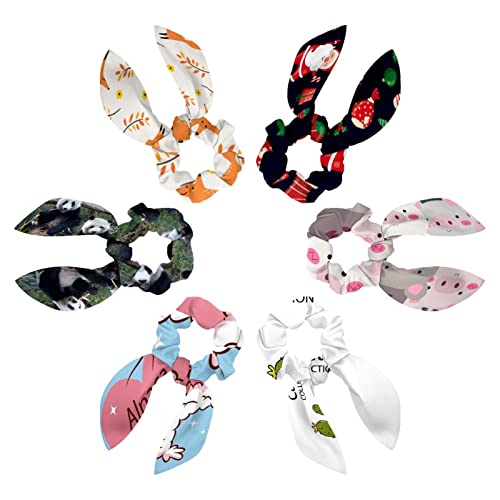 Lot de 6 chouchous à cheveux nœud de Noël : un cadeau mignon pour coiffures de fêtes