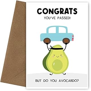 Driving Test Card Congratulations on Passing Your Driving Test - Do You Avocado? Green Funny Drive Congrats Card for Son, Daughter, Grandson, Granddaughter, Men, Women. Successful Passing Test