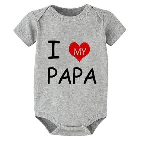 I Love My PAPA Baby Clothes Short Sleeve Newborn Outfit Baby Boy Romper