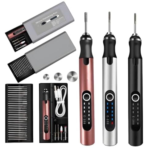 USB Rechargeable Cordless Engraving Pen, Mini Etching & Carving Tool, Electric Rotary Engraver for Metal, Wood, Glass, Plastic, Stone, Jewelry, DIY Crafts(Gold 2PCS) Cover