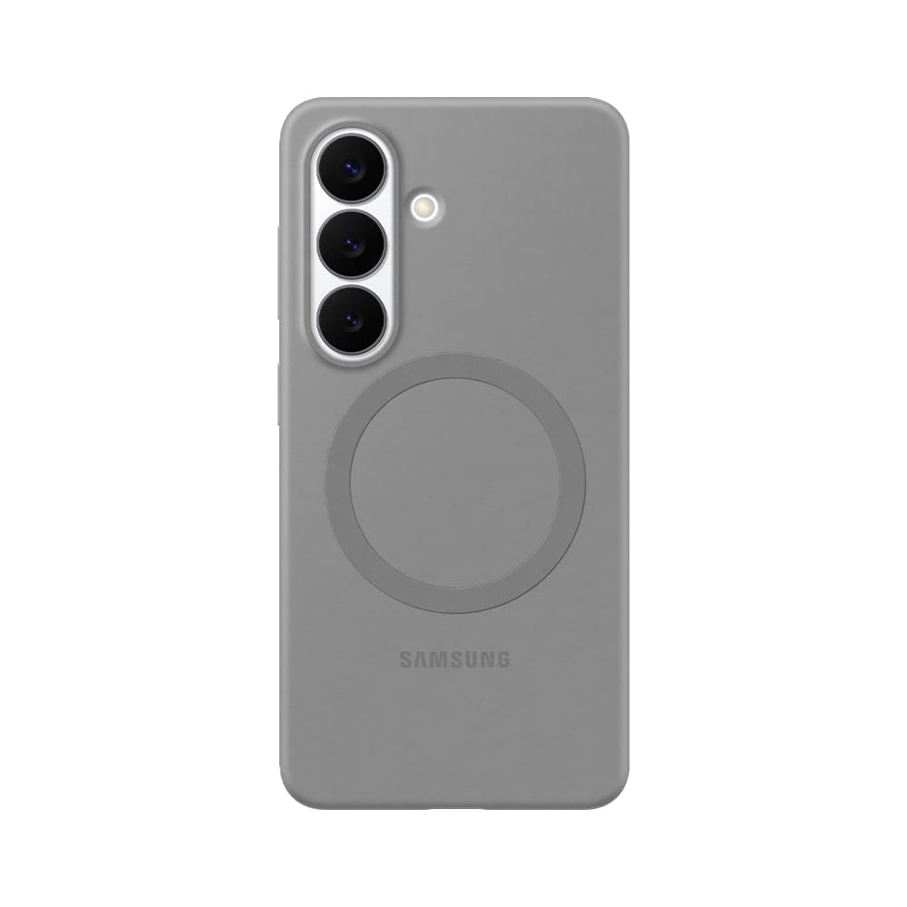 Samsung Silicone Magnet Smartphone Case EF-ES942, Hülle für das Galaxy S26, Handy-Hülle mit Magnetring zur Anbringung von Zubehör, Silikon, Schutz Case, stoßfest, dünn und griffig, Grey