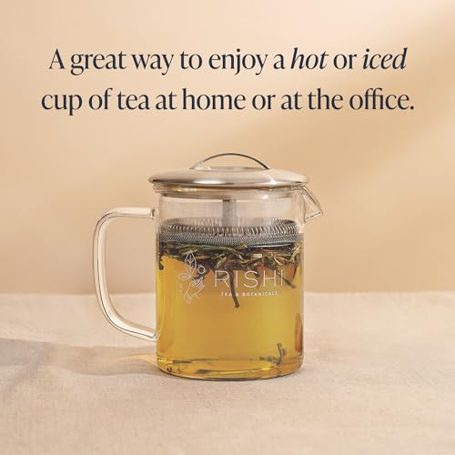 Rishi Tea RIS97273 Simple Brew Teapot - For 12Oz Loose Tea Preparation, Built-In Strainer, Everyday Teaware, Easy To Clean, Borosilicate Glass thumb #2