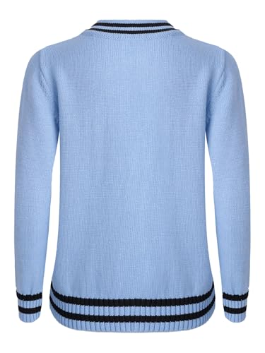 JanJean Kids Boys Girls Long Sleeve Cardigan Sweaters Shrug Bolero Unisex Cotton V-Neck Knit Coat for School Uniform2